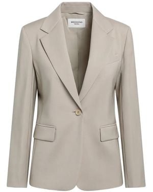 Weekend by Maxmara Single-Breasted Blazer - Grey
