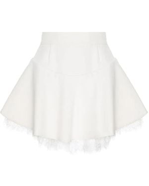 Hamza Swan V2 Lace-Trim Skirt - White