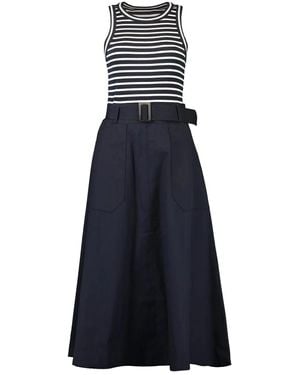 Veronica Beard Jordyn striped midi dress - Azul