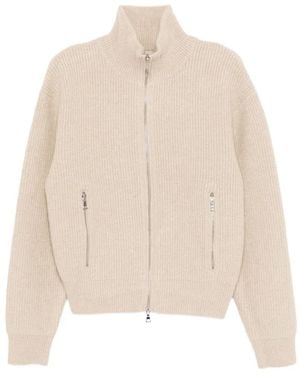 Officine Generale Cable-Knit Jacket - Natural