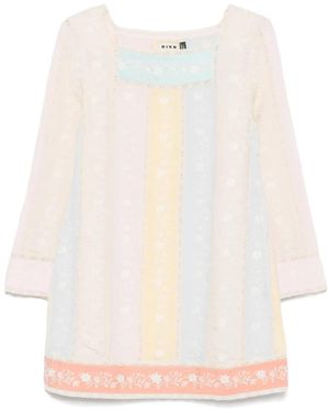 RIXO London Joane Mini Dress - White