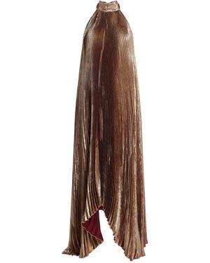 L'idée Robe Longue Plissée Olympia À Dos Nu - Brown