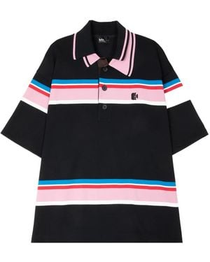 Kolor Striped Polo Shirt - Blue