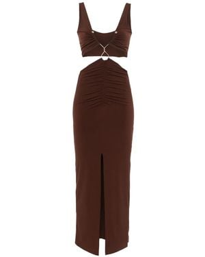 Nissa Cut-Out Maxi Dress - Brown