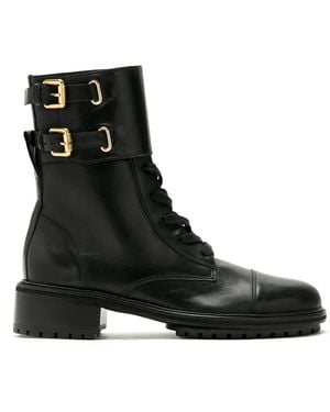 Sarah Chofakian Sarah Leather Combat Boots - Black