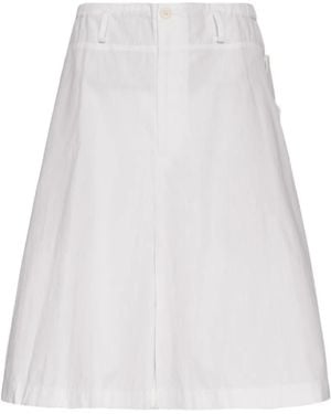 Yohji Yamamoto Panelled Skorts - White