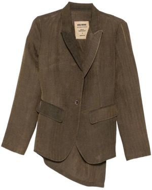 Uma Wang Twisted Asymmetric Jacket - Brown
