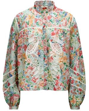 FARM Rio Blusa Rendeira Con Aberturas - Blanco