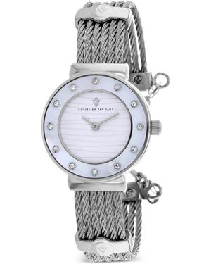 Christian Van Sant Cavo Cable 28Mm Watch - White