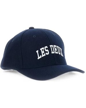 Les Deux Logo-Embroidered Baseball Cap - Blue
