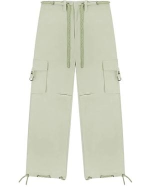 Manière De Voir Rosa Ripstop Parachute-Style Cargo Trousers - White