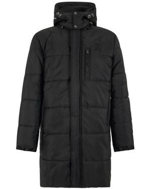 Roberto Cavalli Quilted Hooded Coat - Black