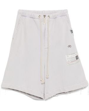 Maison Mihara Yasuhiro Logo-Embroidered Shorts - White