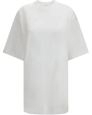 Loulou de Saison Ayaz Mock-Neck T-Shirt Dress - White
