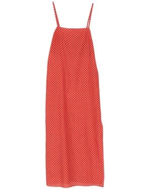 Matteau Square Shift Midi Dress - Red