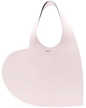 Coperni Heart Leather Tote Bag - Pink