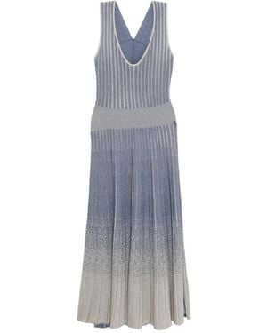 Saiid Kobeisy Vestido De Punto Degrade - Gris