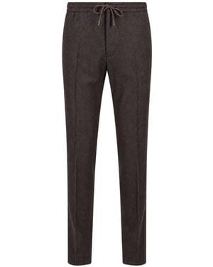 Slowear Drawstring-Waist Pressed-Crease Pants - Gray