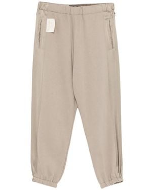 Undercover Distressed-Effect Panelled Track Trousers - Natural