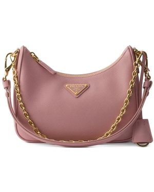 Prada Bolso Re-Edition Mini De Piel Saffiano - Rosa