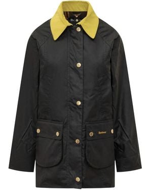 Barbour Giacca Con Colletto A Contrasto - Nero