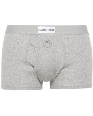 Marine Serre Crescent Moon-Embroidered Boxers - Grey