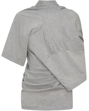Christopher Esber Distort Gedrapeerd T-Shirt - Grijs
