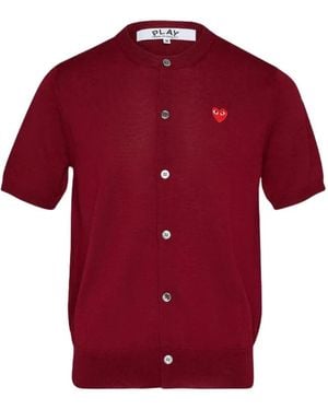 COMME DES GARÇONS PLAY Cárdigan Play Con Motivo De Corazón De Manga Corta - Rojo