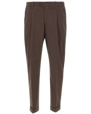 Devore Pleated-Detail Trousers - Grey