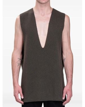 Rick Owens Vネック ニットベスト - ブラック