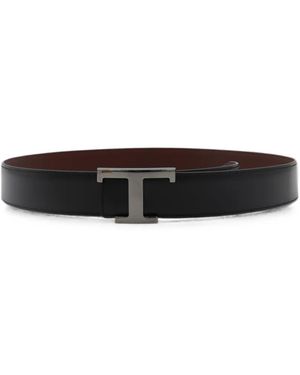 Tod's T Timeless Leather Belt - White