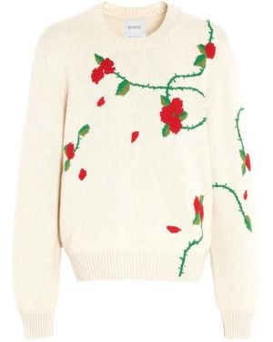 Barrie Floral-Intarsia Cashmere Jumper - White