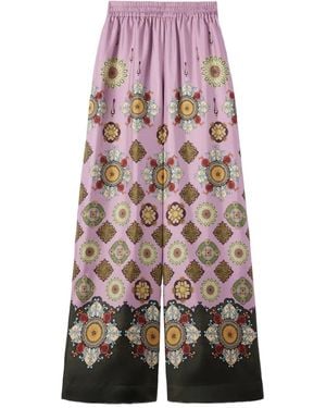 La DoubleJ Floral-Print Pants - Pink