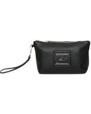 V73 Logo Zip-Top Pouch - Black