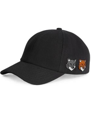 Maison Kitsuné Logo-Patch Cap - Black