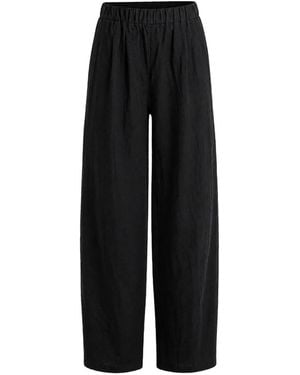 Apuntob Crinkled Pleated Pants - Black