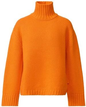 Fabiana Filippi Roll-Neck Ribbed-Knit Jumper - Orange