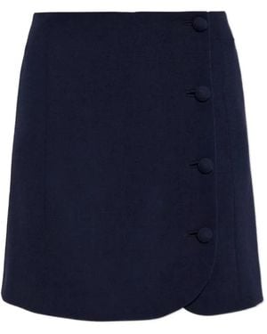 Valentino Garavani Button-Fastening A-Line Skirt - Blue