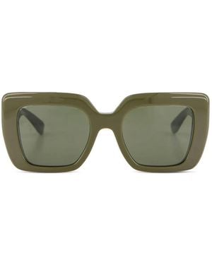 Emmanuelle Khanh Foxy Square-Frame Sunglasses - Green
