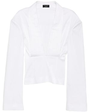 A.W.A.K.E. MODE Geplooide Top - Wit