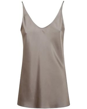 Brunello Cucinelli Drape Blouse - Brown