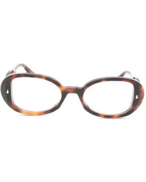 Sestini Eyewear Ventiquattro Brille Mit Ovalem Gestell - Braun