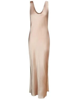 Blanca Vita Maxi Cowl-Back Sleeveless Dress - White