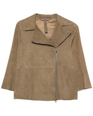 The Jackie Leathers Gaia Suede Jacket - Natural