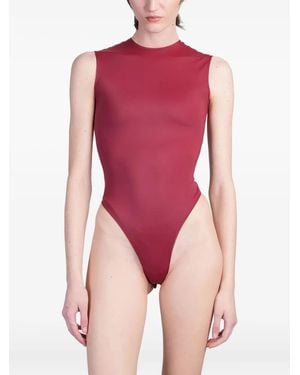 Mugler High-Neck Sleeveless Bodysuit - Pink