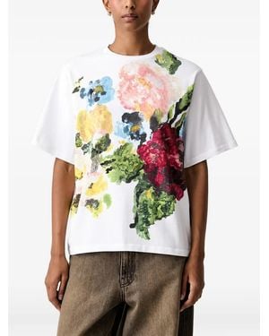 Stine Goya Floral-Print T-Shirt - White