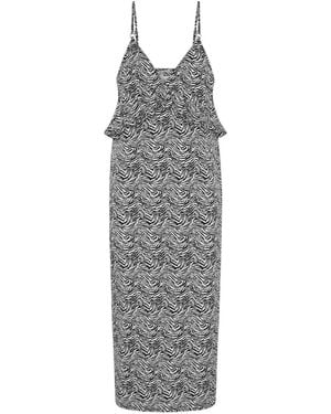 One Teaspoon Interference Midi-Jurk Met Ruches - Grijs