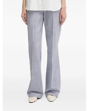 Pedro Del Hierro Madrid Textured Flared Trousers - Grey