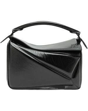 Loewe Small Puzzle Blown Bag - Black