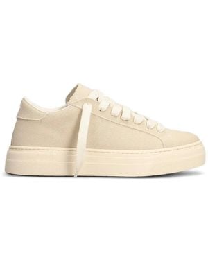 Demna Frayed-Edge Canvas Sneakers - Natural
